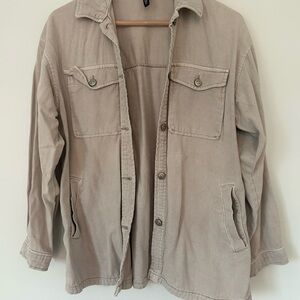 H&M Beige Button-Up Shirt